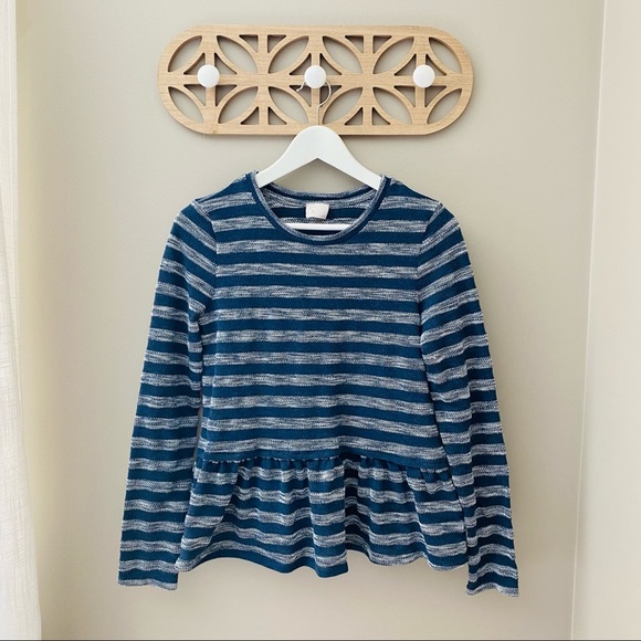 Postmark by Anthro. Striped Long Sleeve Top Blue Sz Small - Picture 1 of 8